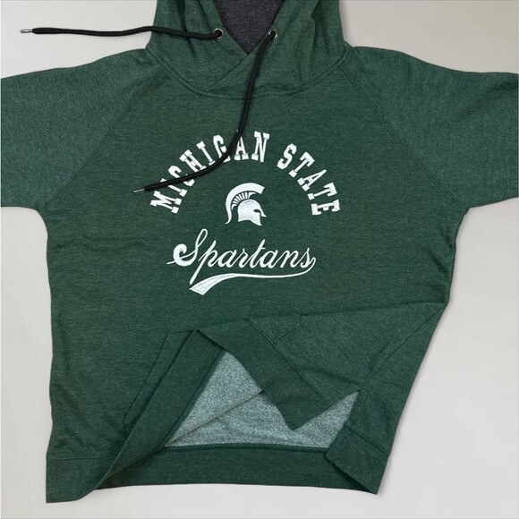 Michigan State Spartans Women's Hooded Sweatshirt Embroidered MSU Hoodie Sz Lrg - Picture 3 of 9